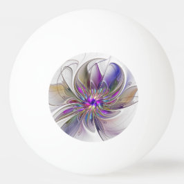 Energetic, Colorful Abstract Fractal Art Flower Tischtennisball