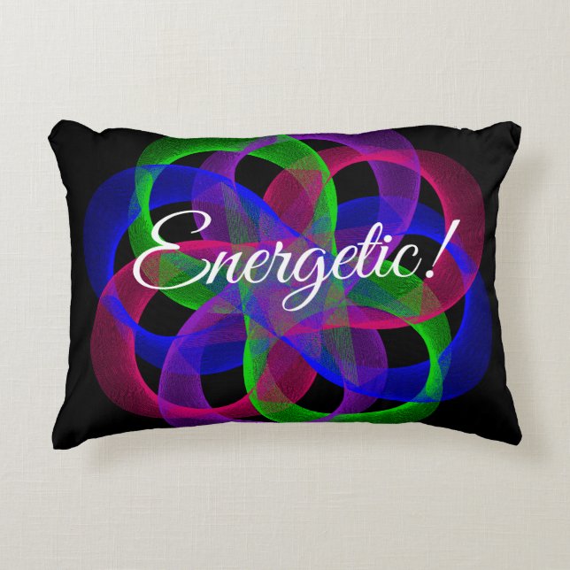 Energetic Double Loop Geometric Accent Pillow Dekokissen (Vorderseite)