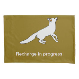 Energetic Fox Pillow - 'Recharge in Progress Kissenbezug