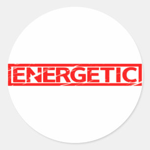 Energetische Briefmarke Runder Aufkleber