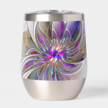 Energetische, farbenfrohe Abstrakte Fraktal Kunst 