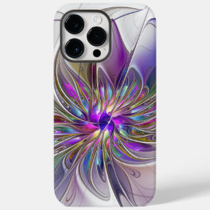 Energetische, farbenfrohe Abstrakte Fraktal Kunst Case-Mate iPhone 14 Pro Max Hülle