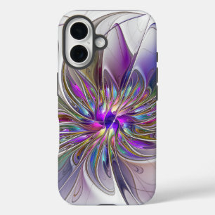 Energetische, farbenfrohe Abstrakte Fraktal Kunst  iPhone 16 Hülle