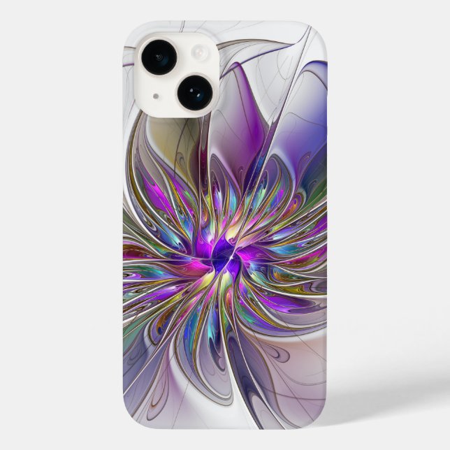 Energetische, farbenfrohe Abstrakte Fraktal Kunst  Case-Mate iPhone Hülle (Rückseite)