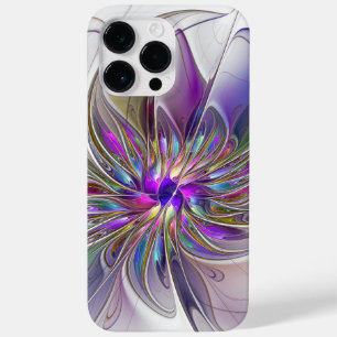 Energetische, farbenfrohe Abstrakte Fraktal Kunst Case-Mate iPhone 14 Pro Max Hülle