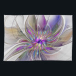 Energetische, farbenfrohe Abstrakte Fraktal Kunst  Geschirrtuch<br><div class="desc">Eine bunte,  kraftvolle Fantasie-Blume,  eine einzigartige Blumenkunst,  entworfen für Ihr Küchentuch und vieles mehr.</div>