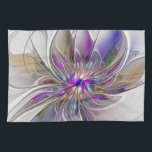 Energetische, farbenfrohe Abstrakte Fraktal Kunst  Geschirrtuch<br><div class="desc">Eine bunte,  kraftvolle Fantasie-Blume,  eine einzigartige Blumenkunst,  entworfen für Ihr Küchentuch und vieles mehr.</div>