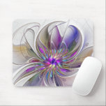 Energetische, farbenfrohe Abstrakte Fraktal Kunst Mousepad<br><div class="desc">Eine bunte, kraftvolle Fantasie-Blume, ein einzigartiges Fraktal Art.</div>