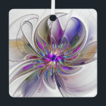 Energetische, farbenfrohe Abstrakte Fraktal Kunst  Ornament Aus Metall<br><div class="desc">Eine bunte,  kraftvolle Fantasie-Blume,  ein einzigartiges Fraktal Art.</div>