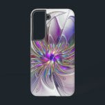 Energetische, farbenfrohe Abstrakte Fraktal Kunst  Samsung Galaxy Hülle<br><div class="desc">Eine bunte,  kraftvolle Fantasy-Blume,  eine einzigartige Blumenkunst - Design für Ihre Samsung Galaxy S22 Gehäuse und vieles mehr.</div>