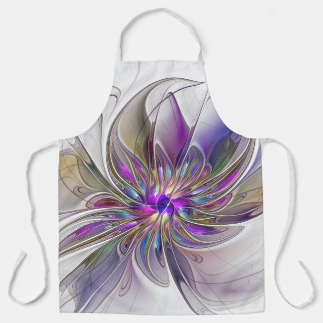 Energetische, farbenfrohe Abstrakte Fraktal Kunst  Schürze (Vorderseite)