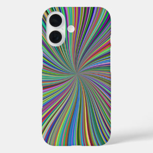 Energetische farbenfrohe Ribbon Sunburst iPhone 16 Hülle
