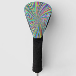 Energetische farbenfrohe Ribbon Sunburst Golf Headcover