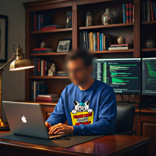 Energetische Fußballkatze - Lustige Sportfan-Bekle Sweatshirt