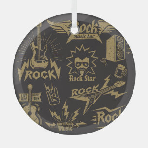 Energetische Rockmusik Ornament Aus Glas