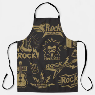 Energetische Rockmusik Schürze