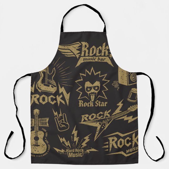 Energetische Rockmusik Schürze (Vorderseite)