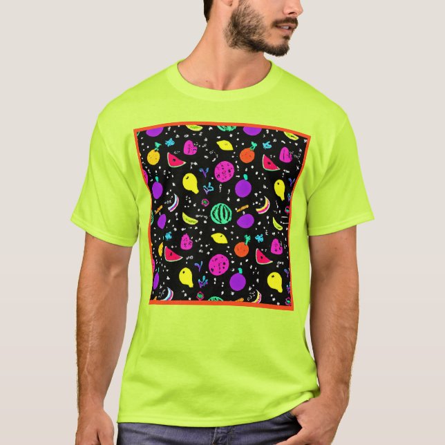 Energetisches Neon Frucht Dance T-Shirt (Vorderseite)