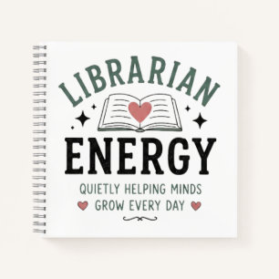 Energie der Bibliothekare hilft Köpfen jeden Tag w Notizbuch