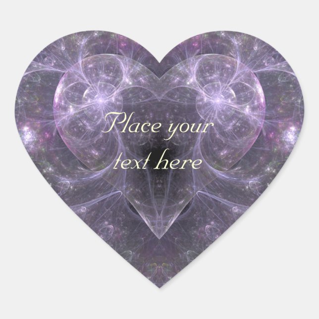 Energie der Liebe Herz-Aufkleber (Vorderseite)