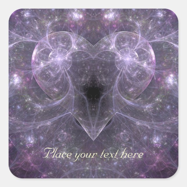 Energie der Liebe Quadratischer Aufkleber (Vorderseite)