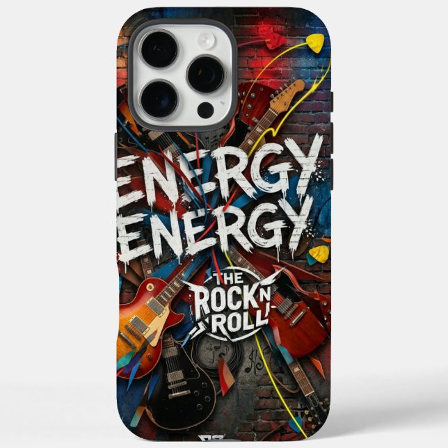 Energie entfesselt: Rock ‘n’ Roll Graffiti Case-Mate iPhone Hülle (Rückseite)