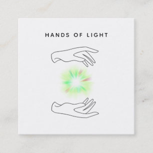 *~* Energie-Handball + Reiki heilendes Licht Quadratische Visitenkarte
