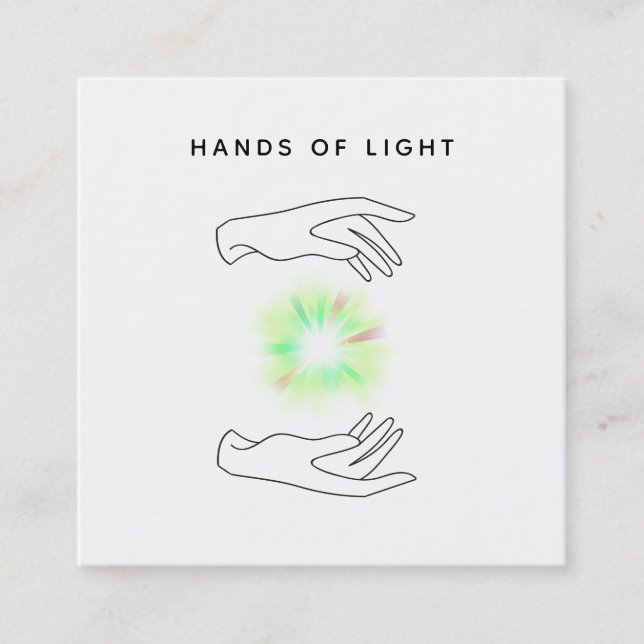 *~* Energie-Handball + Reiki heilendes Licht Quadratische Visitenkarte (Vorderseite)