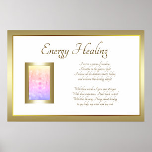 Energie-heilender Gedicht-Kunstentwurf Poster
