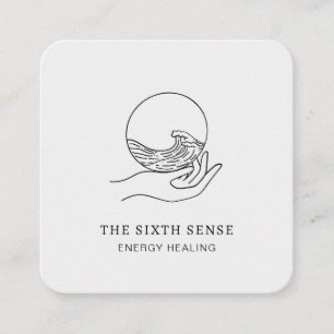Energie Heiler Reiki Spirituelle Business Card Quadratische Visitenkarte
