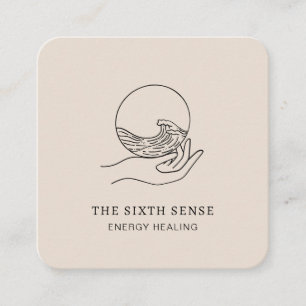 Energie Heiler Reiki Spirituelle Business Card Quadratische Visitenkarte