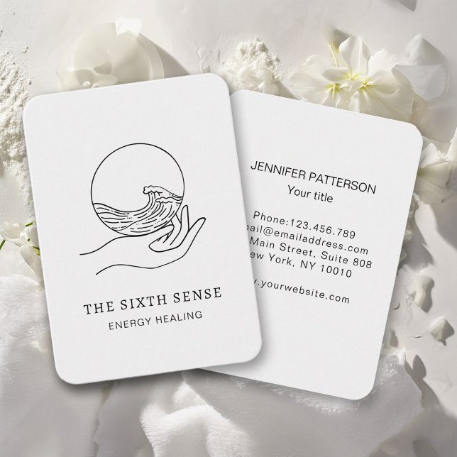 Energie Heiler Reiki Spirituelle Business Card Visitenkarte (Von Creator hochgeladen)