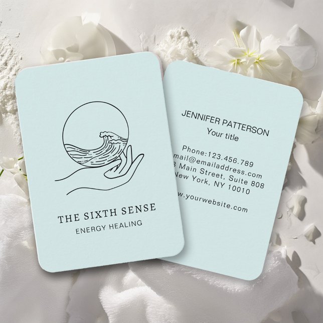 Energie Heiler Reiki Spirituelle Business Card Visitenkarte (Von Creator hochgeladen)