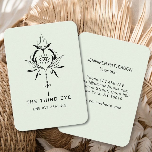 Energie Heiler Reiki Spirituelle Business Card Visitenkarte (Energie Heiler Reiki Spiritual Business Card)