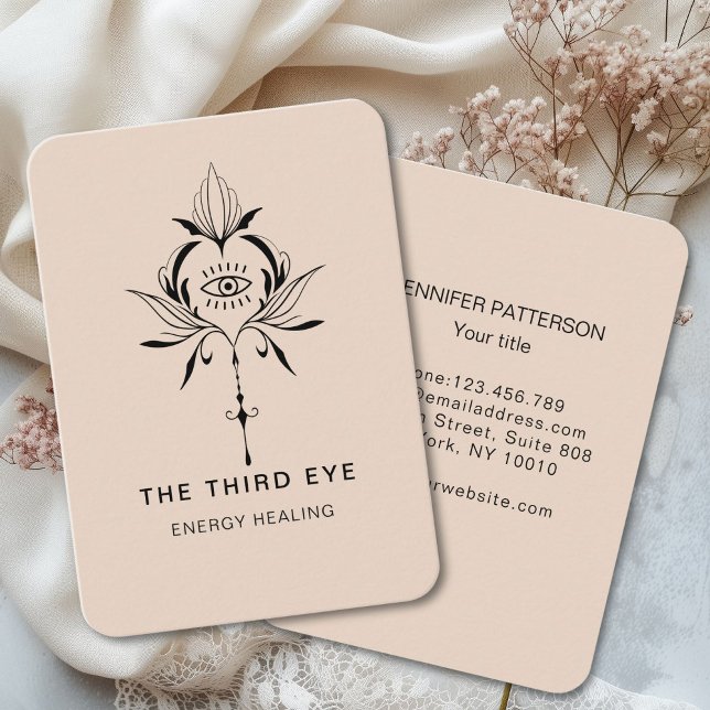 Energie Heiler Reiki Spirituelle Business Card Visitenkarte (Energie Heiler Reiki Spiritual Business Card)