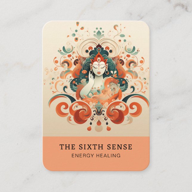 Energie Heiler Reiki Spirituelle Business Card Visitenkarte (Vorderseite)