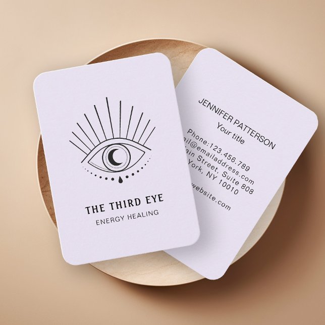 Energie Heiler Reiki Spirituelle Light Lila Visitenkarte (Von Creator hochgeladen)