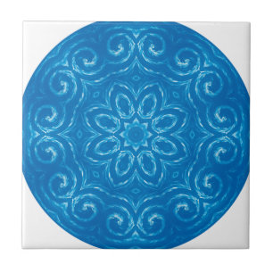 Energie-Mandala - Blau Fliese