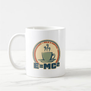 Energie=Milch x Kaffee Squared Retro Kaffeetasse