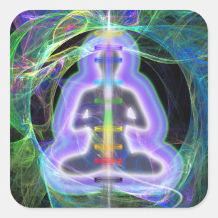 Energie Quadratischer Aufkleber