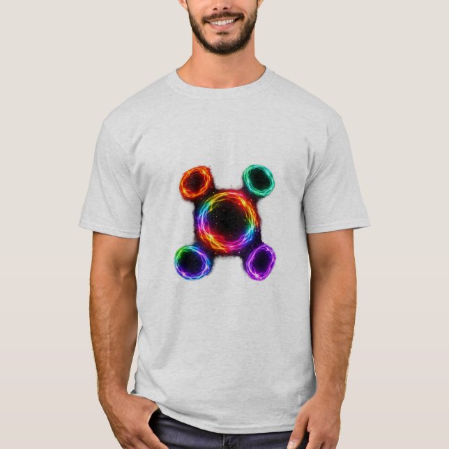 Energie-Ring-Galaxie-Shirt – Abstrakter Plasma-Orb T-Shirt (Vorderseite)
