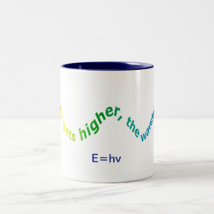 Energie-Wellenlänge-Farbspektrum-Tasse Zweifarbige Tasse