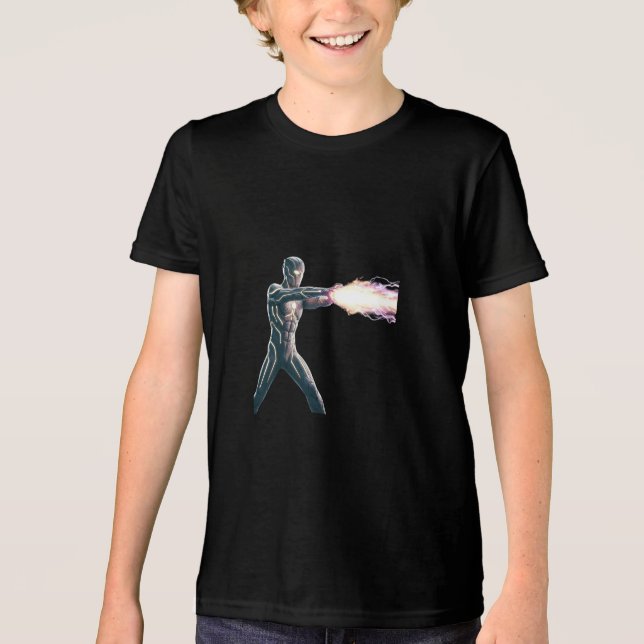 Energieabsorptionssuperhero Tri-Blend Shirt (Vorderseite)