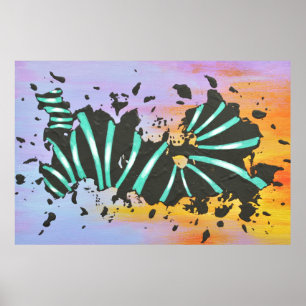 Energiecode Abstract Zeitgenössische Wandkunst Pos Poster