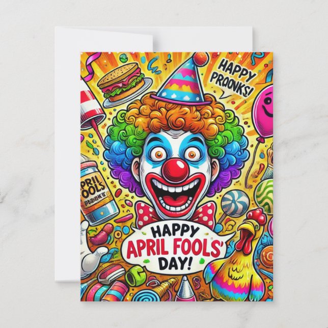 Energiekarte des Aprilscherzes Feiertagskarte (Vorderseite)