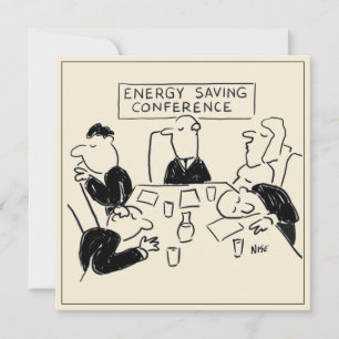 Energiespar-Konferenz Cartoon Karte