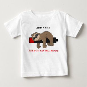 Energiesparmodus   Lustige Faultier Vorlage Unisex Baby T-shirt