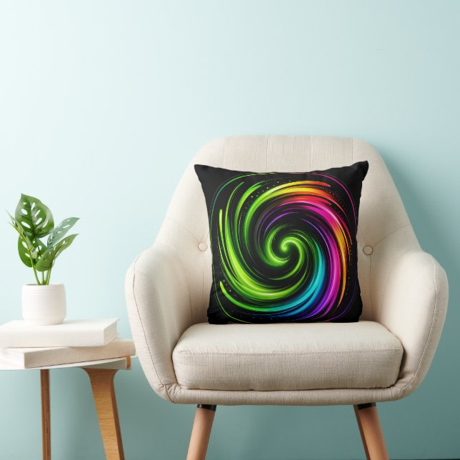 Energiewirbel-Regenbogen-Bewegung Kissen (Stuhl )