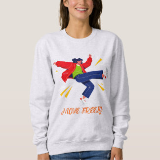 Energische Tanzbewegung Jugend Grafik Sweatshirt