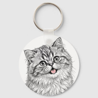 Energischer Exotic-Shorthair-Schlüsselanhänger Schlüsselanhänger